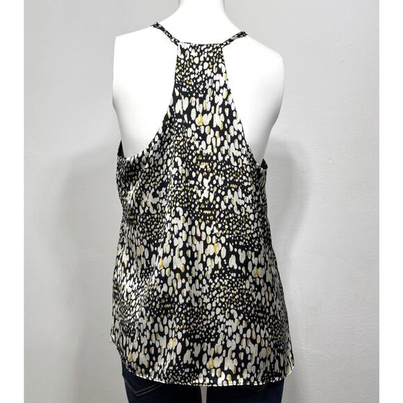 Roan Ryan Silky Lined Racerback Tank Top Artsy Spotted Statement Y2K Size Small - Picture 2 of 6